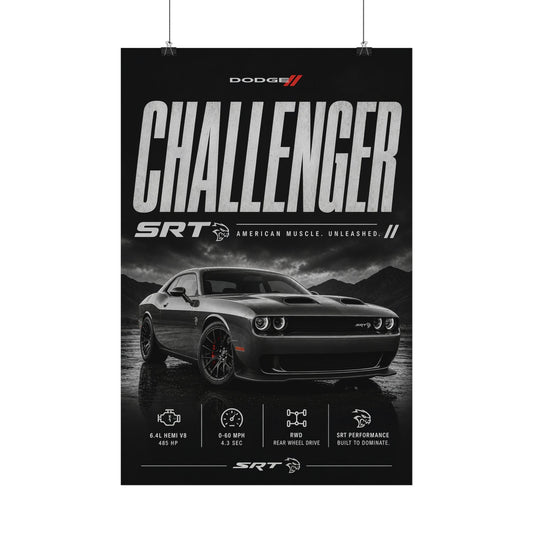 Dodge Challenger SRT Satin Poster