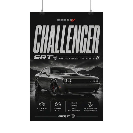 Dodge Challenger SRT Satin Poster