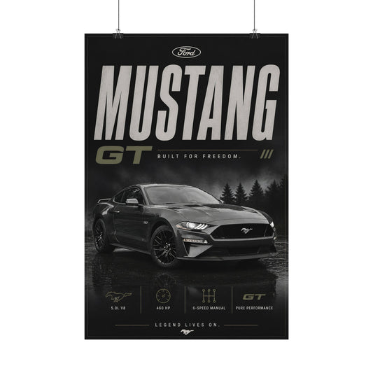 Mustang GT Satin Poster