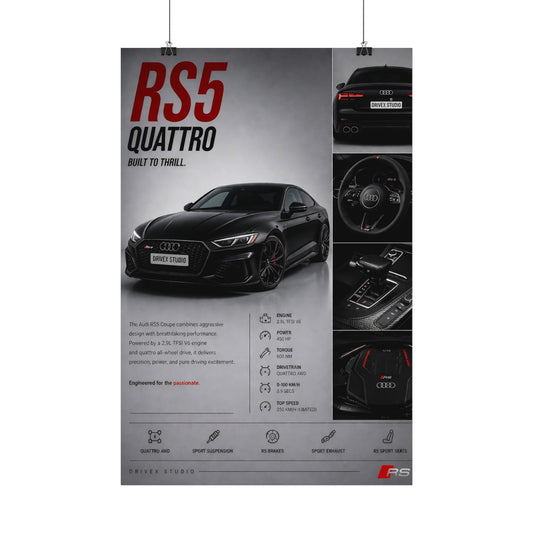 Audi RS5 Poster-Satin