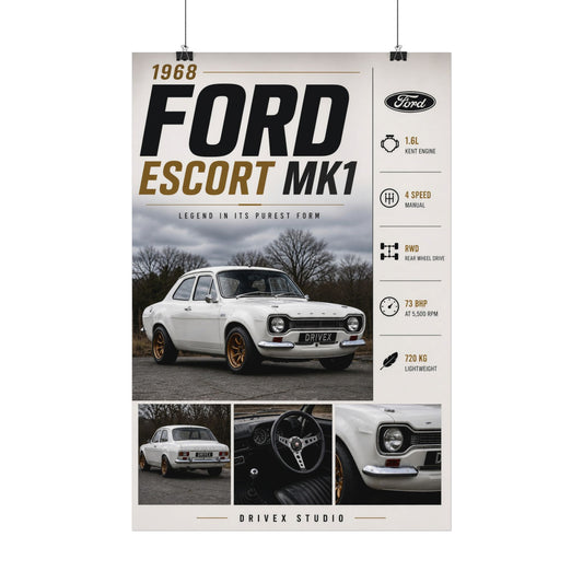 Ford Escort Mk1 Satin Poster