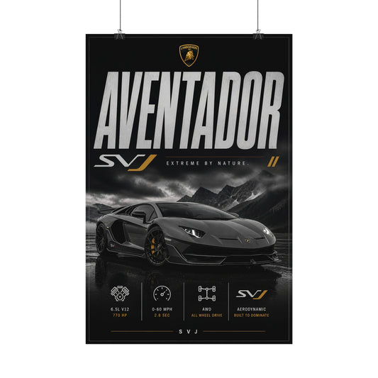 Aventador SVJ Satin Poster