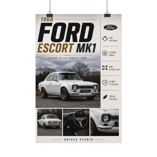 Ford Escort Mk1 Satin Poster